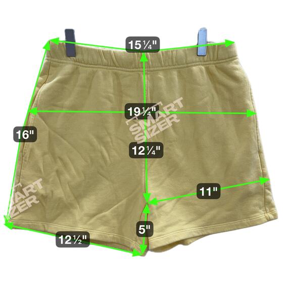 Mate The Label Shorts Medium Yellow Fleece Pocket NWT Athleisure Loungewear - Picture 5 of 12